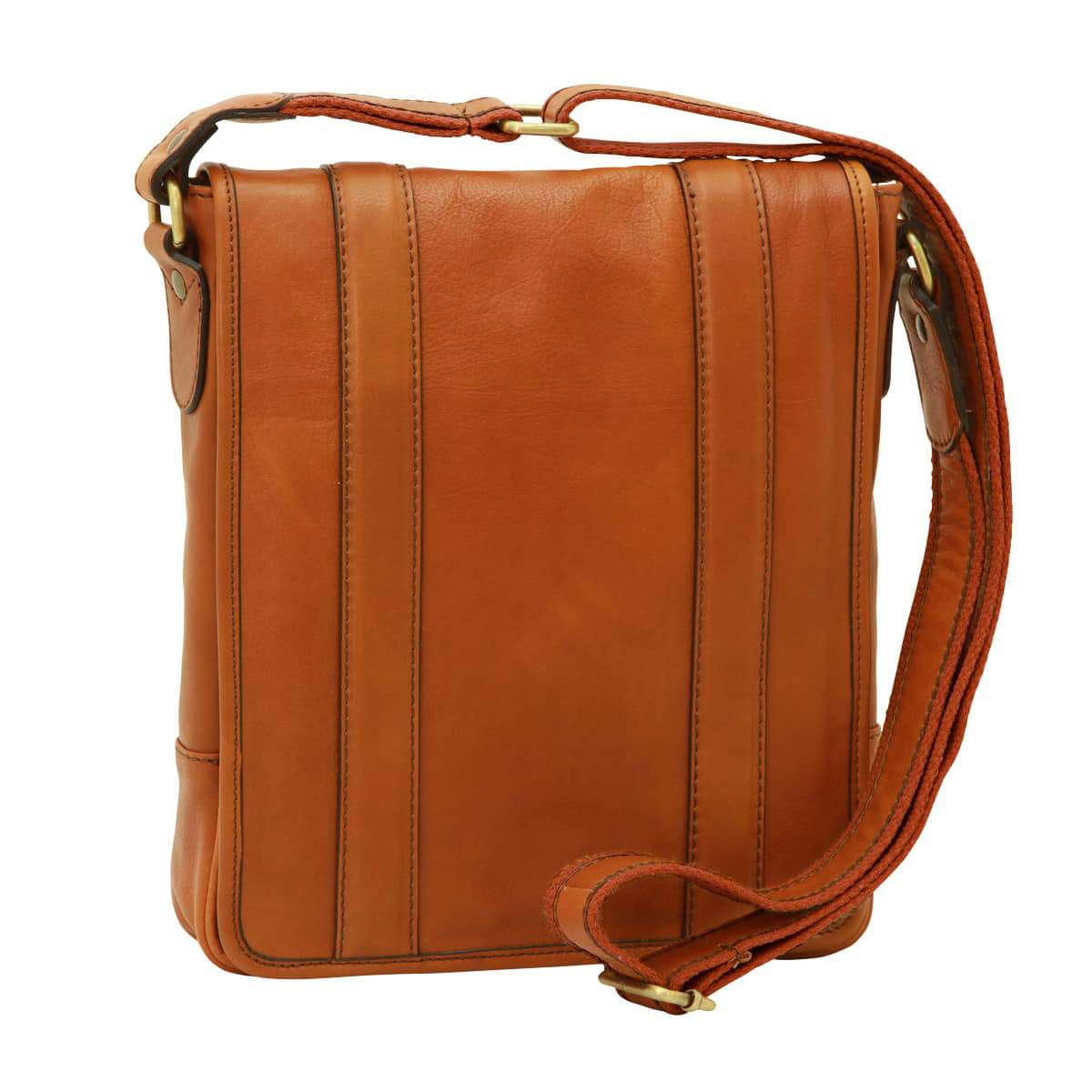 Soft Calfskin Leather Satchel Bag - Gold-0