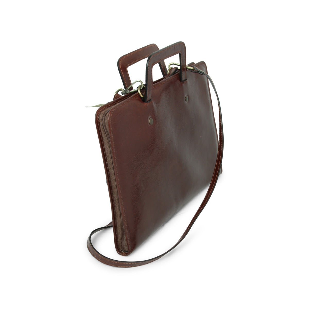 Full grain leather folder - brown-0
