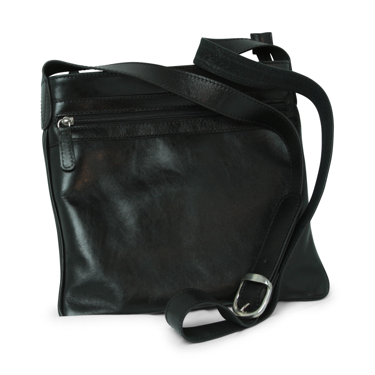 Leather cross body bag - black-0