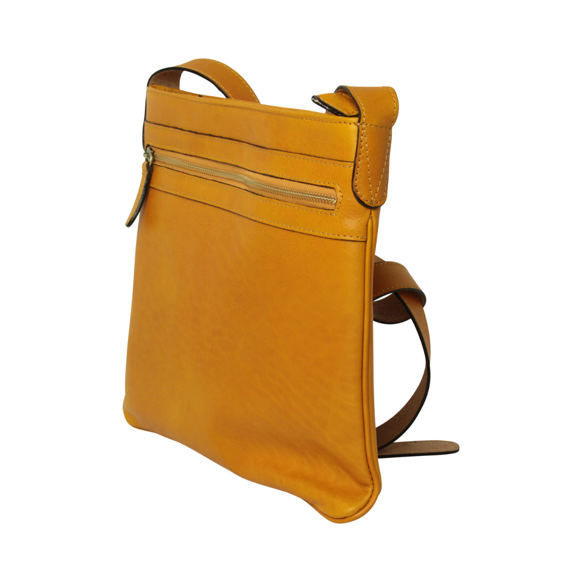 Leather Hip bag - yellow ocher-1