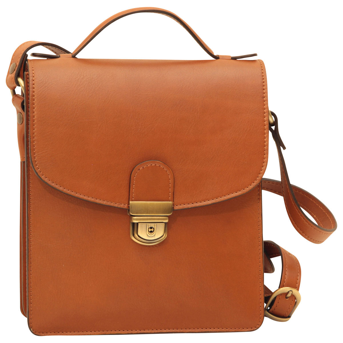 Classica II Leather Satchel - Brown Colonial-0