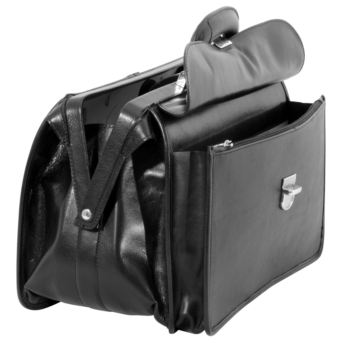 Leather Doctor's Bag - Black-1
