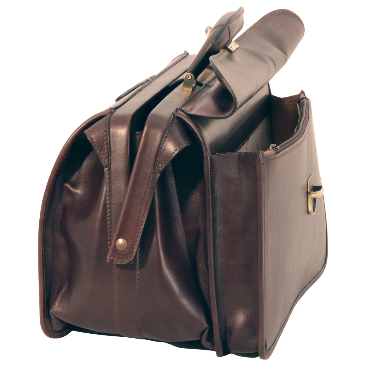 Leather Doctor's Bag - Dark Brown-1