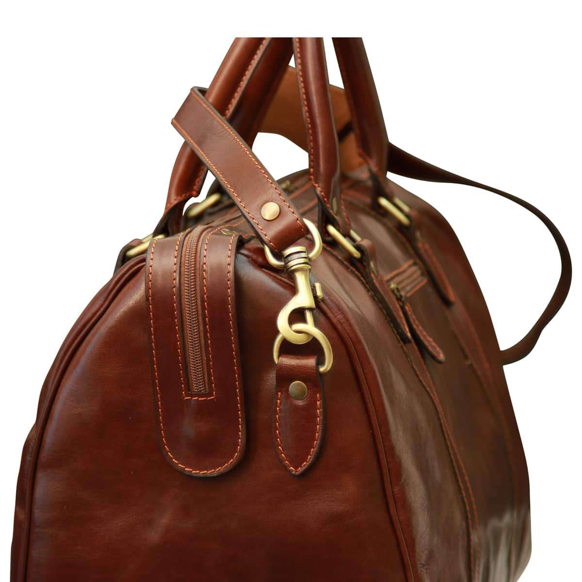 Travel Bag with shoulder strap - Brown-1