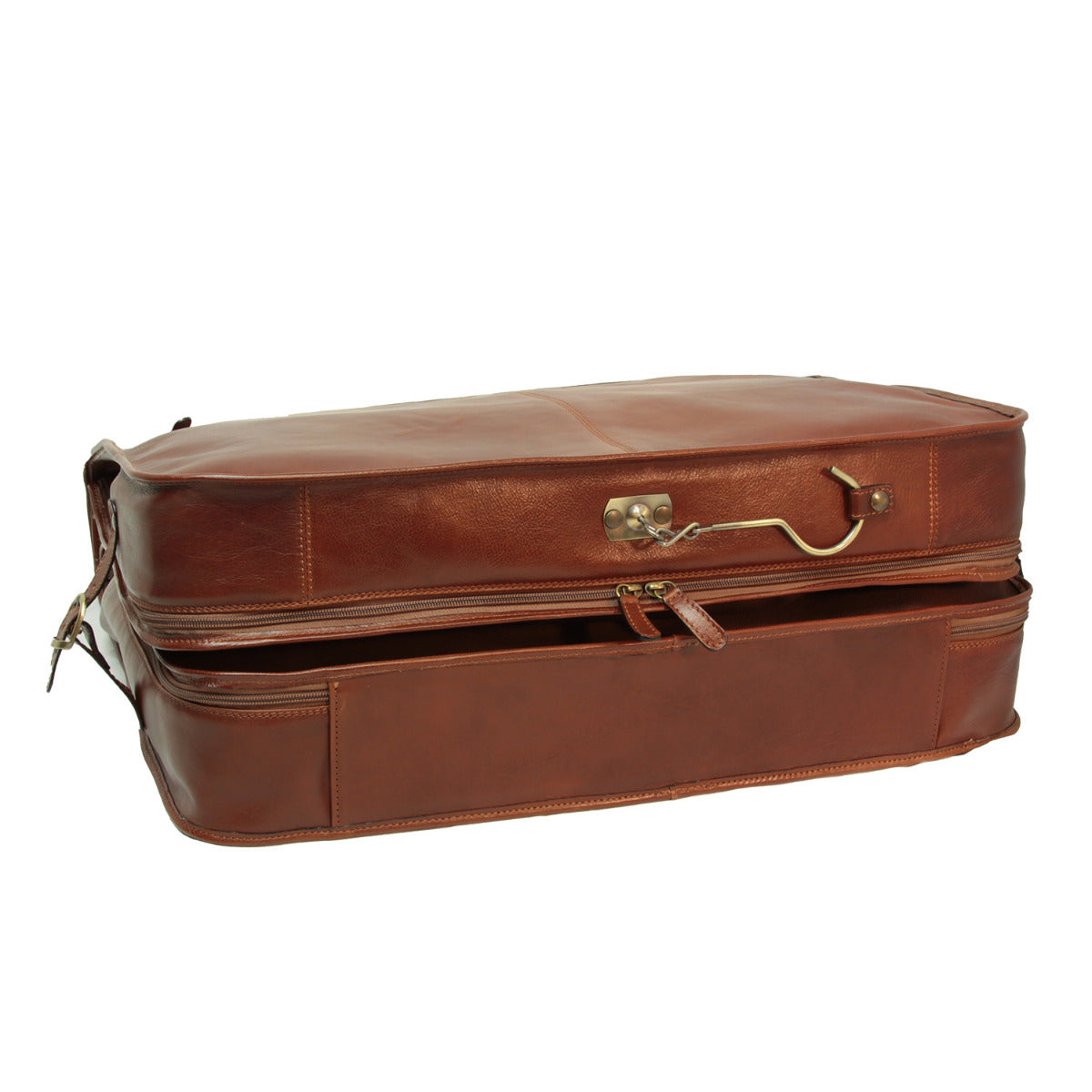 Full grain leather garment bag - brown-1