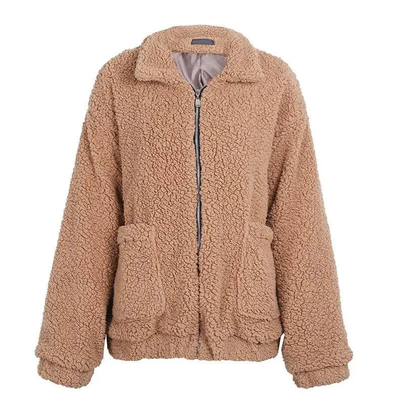 Faux lambswool oversized jacket-7