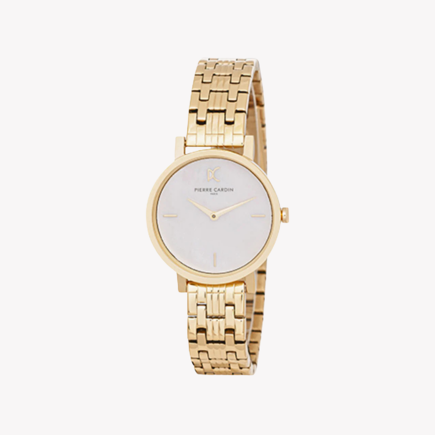 Pierre Cardin Women's Gold Watch, White Mother of Pearls | CCM.0527-0
