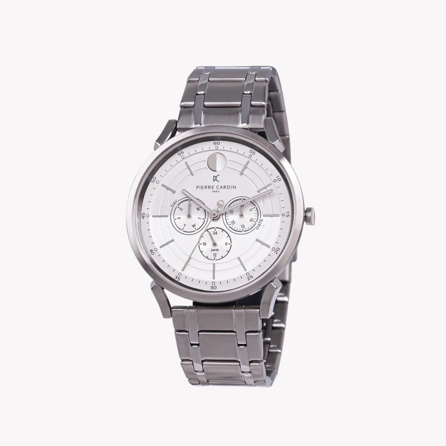 Pierre Cardin Men's Silver Watch, White Dial | CPI.2107-0