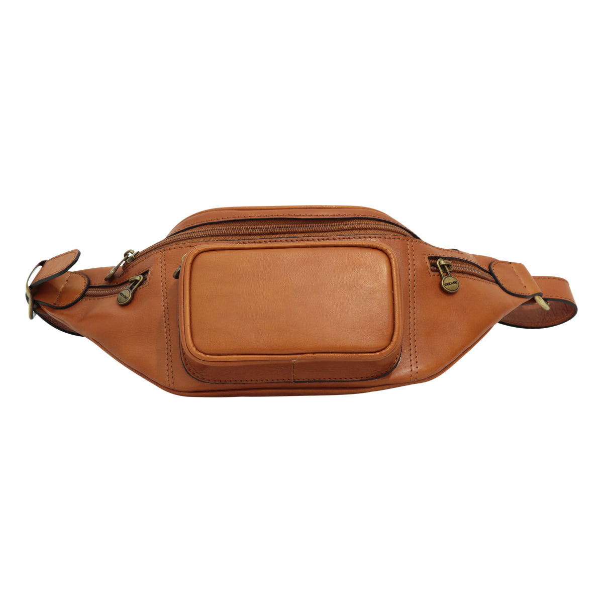 Leather belt pack - Brown colonial-0
