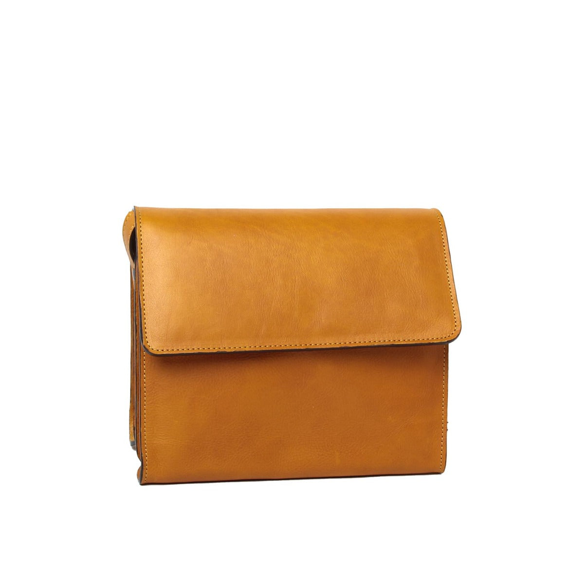 Calfskin shoulder bag-Yellow Ochre-1