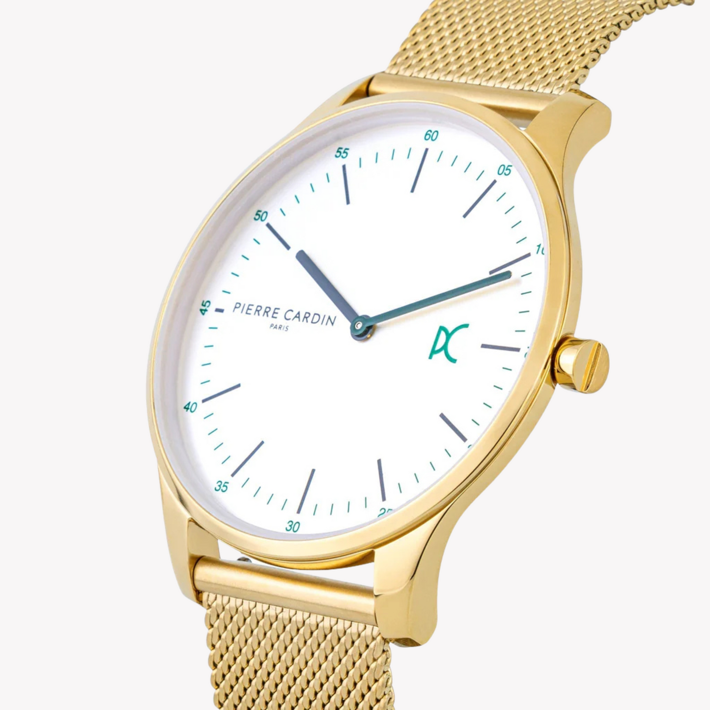 Pierre Cardin Men's Gold Stainless Steel Watch, Silver Dial | CBA.4012-1