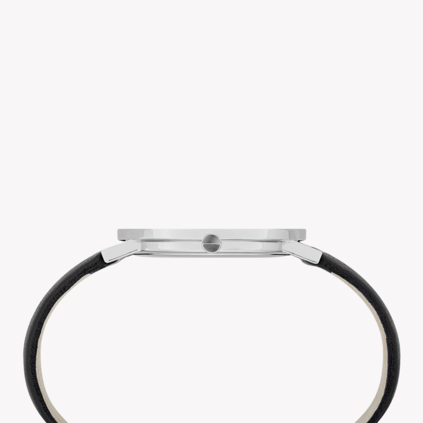 Pierre Cardin Women's Black Leather Watch, Silver Case | CBV.1002-1