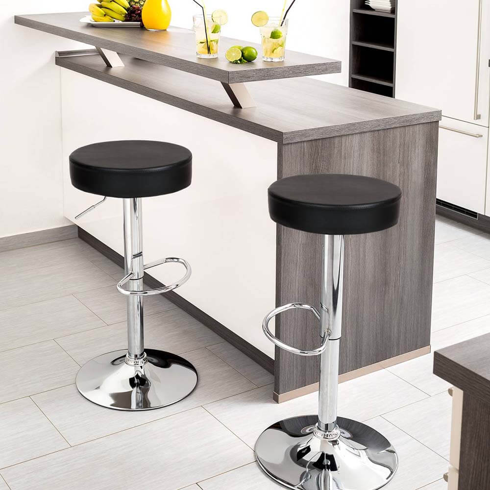 2 Classic bar stools in the color of your choice - black-1