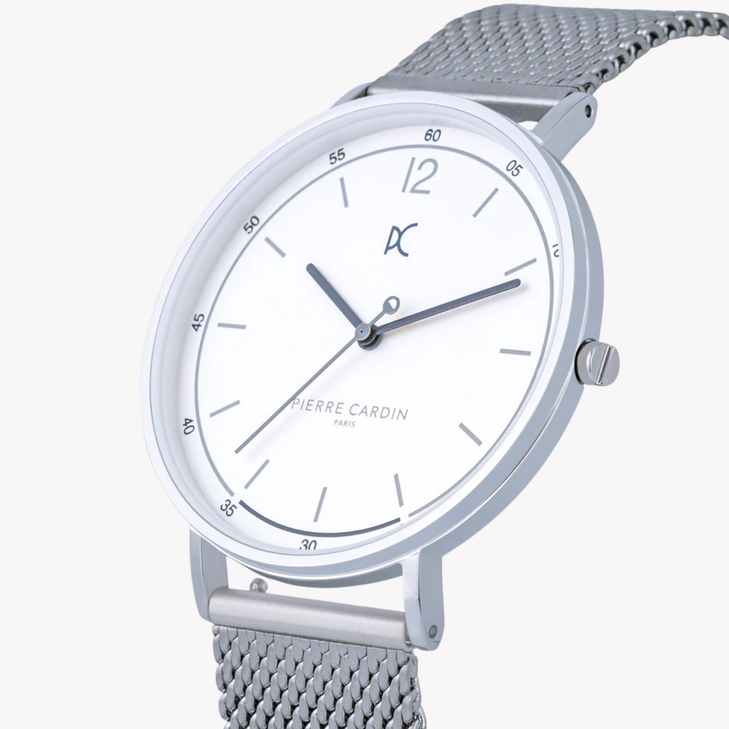Pierre Cardin Men's Silver Stainless Steel Watch, Round Dial | CBN.3004-1