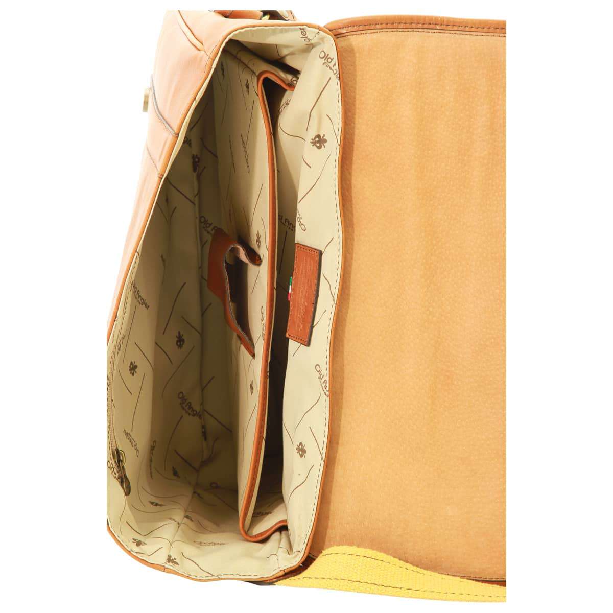 Soft Calfskin Leather Messenger Bag - Gold-1