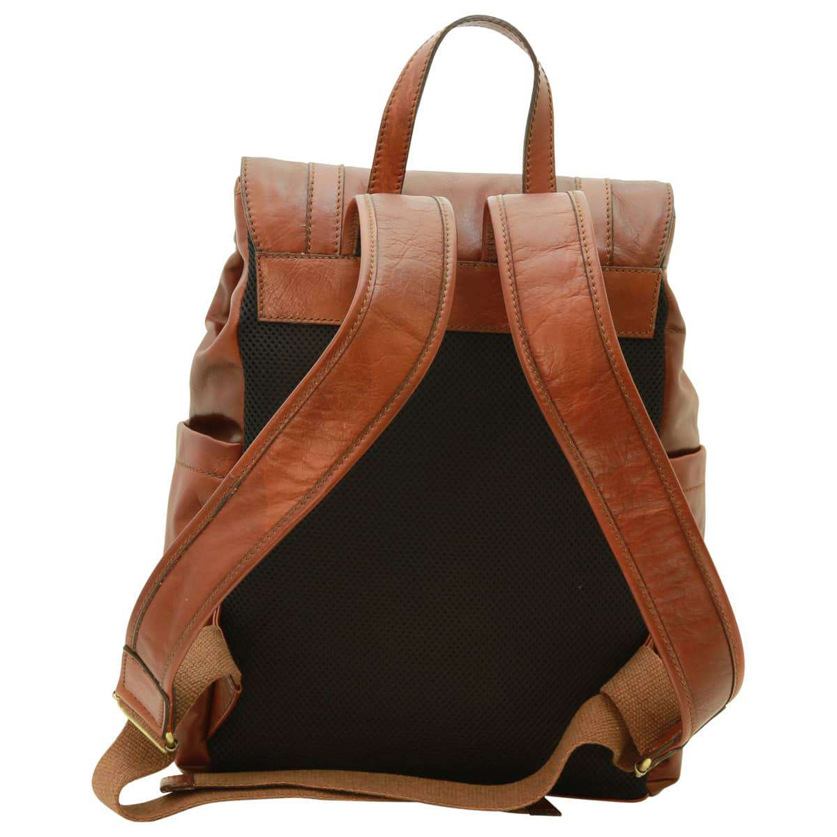 Leather laptop backpack - Mahogany Brown-1