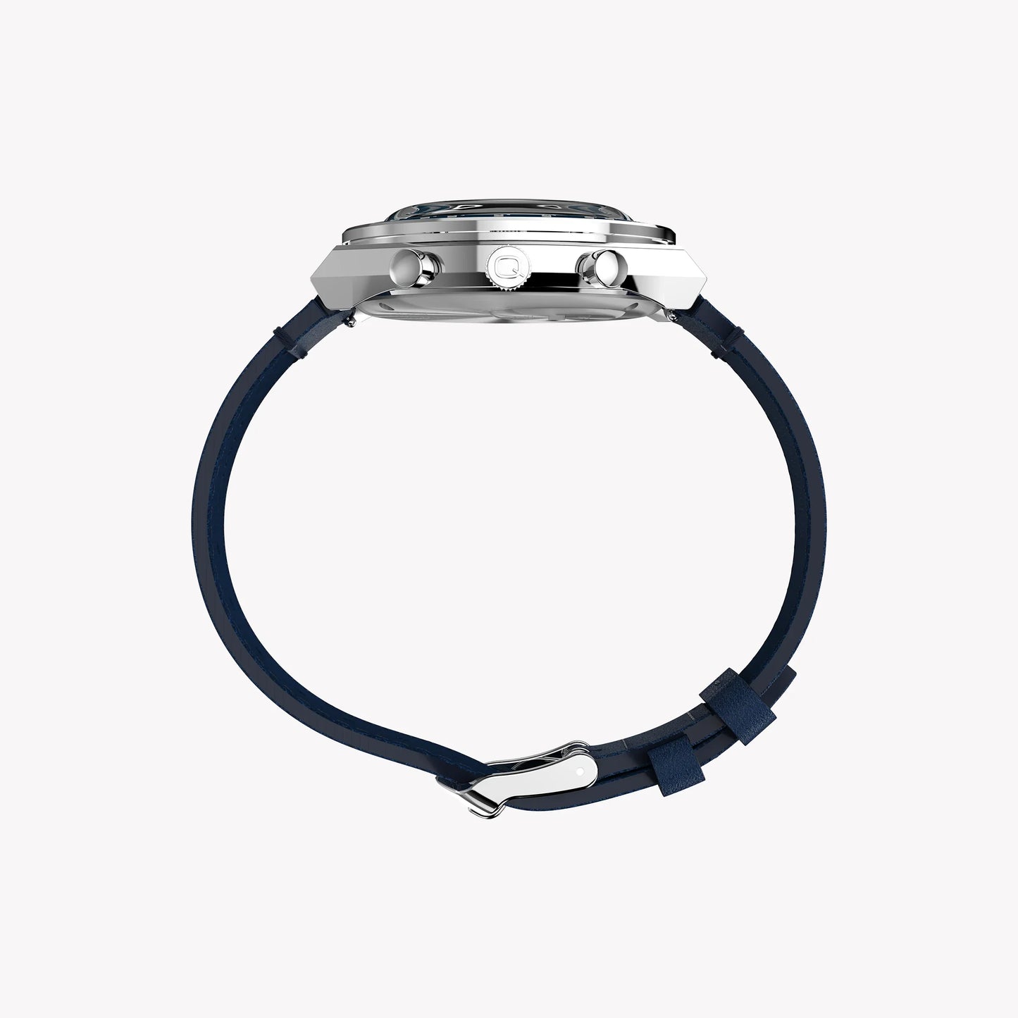 Timex Men's Blue Leather Chrono, Stainless Steel | TW2W51700-4