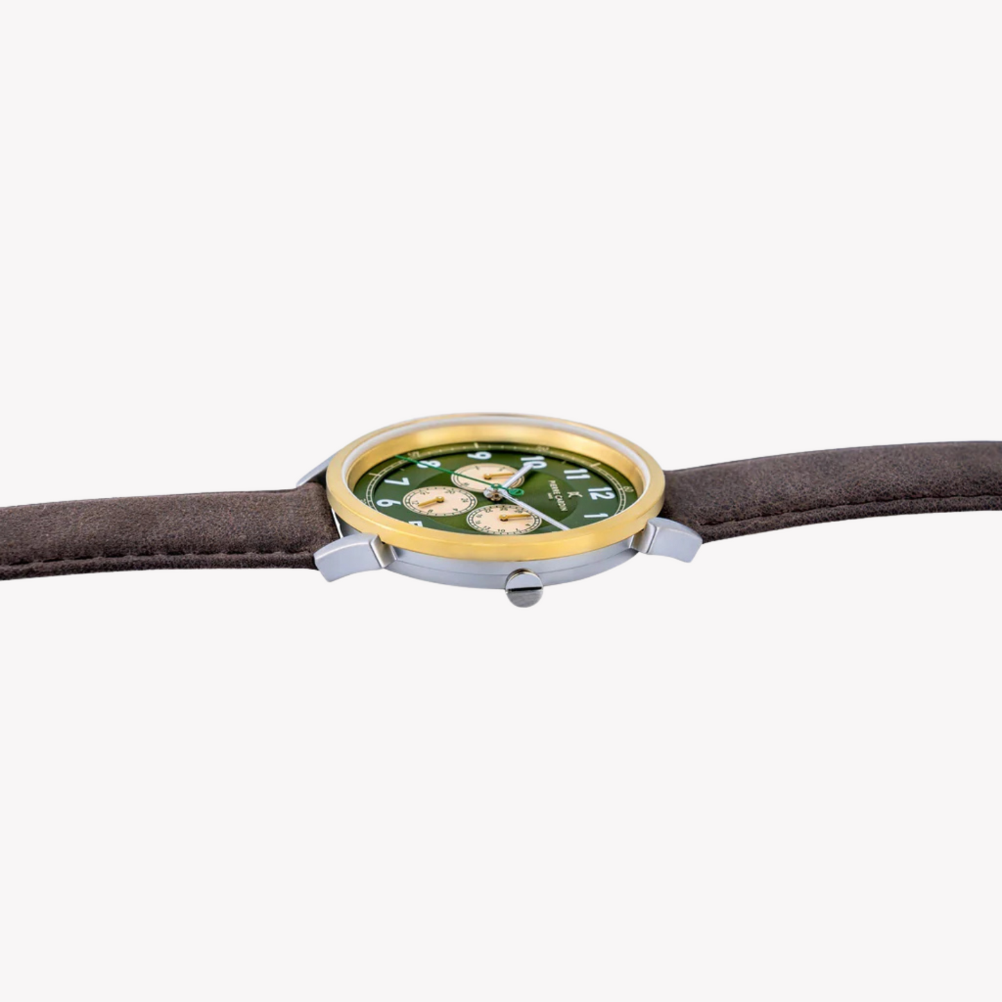 Pierre Cardin Men's Brown Leather Watch, Green Dial | CPI.2071-2