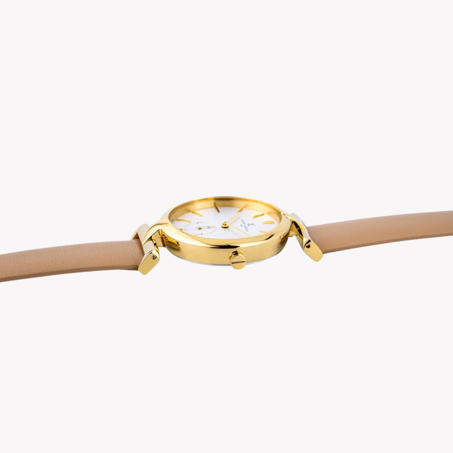 Pierre Cardin Women's Beige Leather Watch, Silver Dial | CMD.3517-2