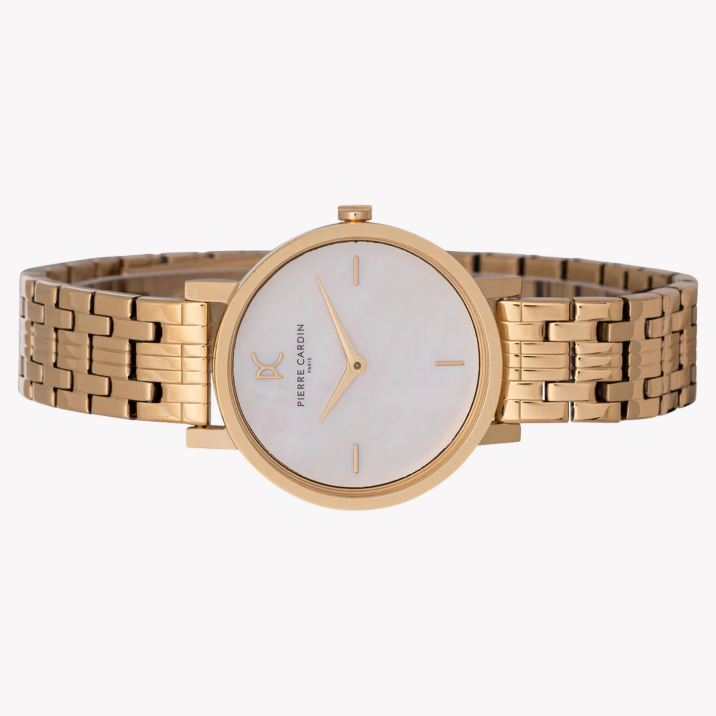 Pierre Cardin Women's Gold Watch, White Mother of Pearls | CCM.0527-2