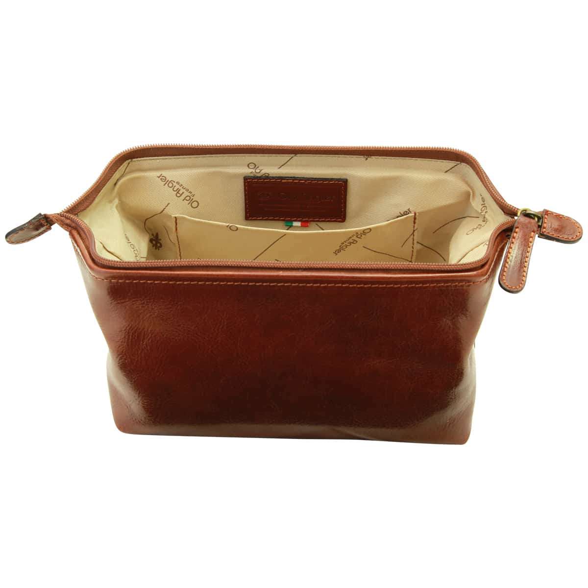 Cowhide beauty case - Brown-1