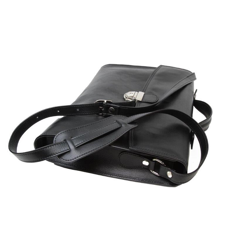Business leather briefcase-black-1