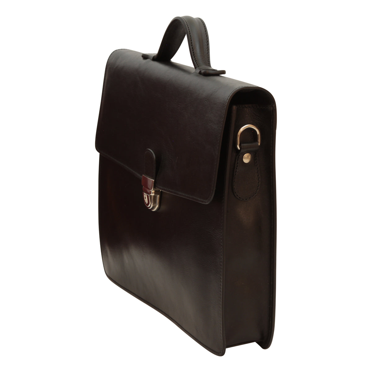 Business leather briefcase black-1