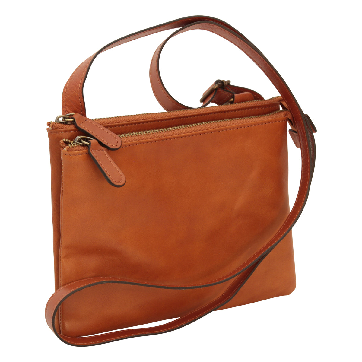 Full grain calfskin shoulder bag - brown colonial-1