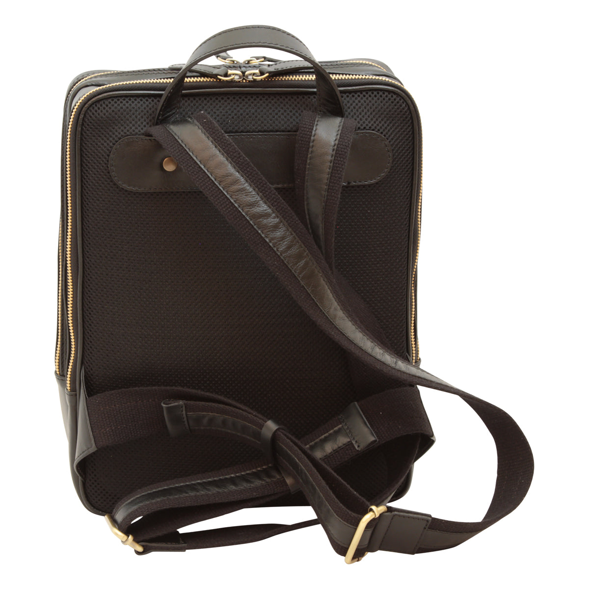 Leather backpack - black-1