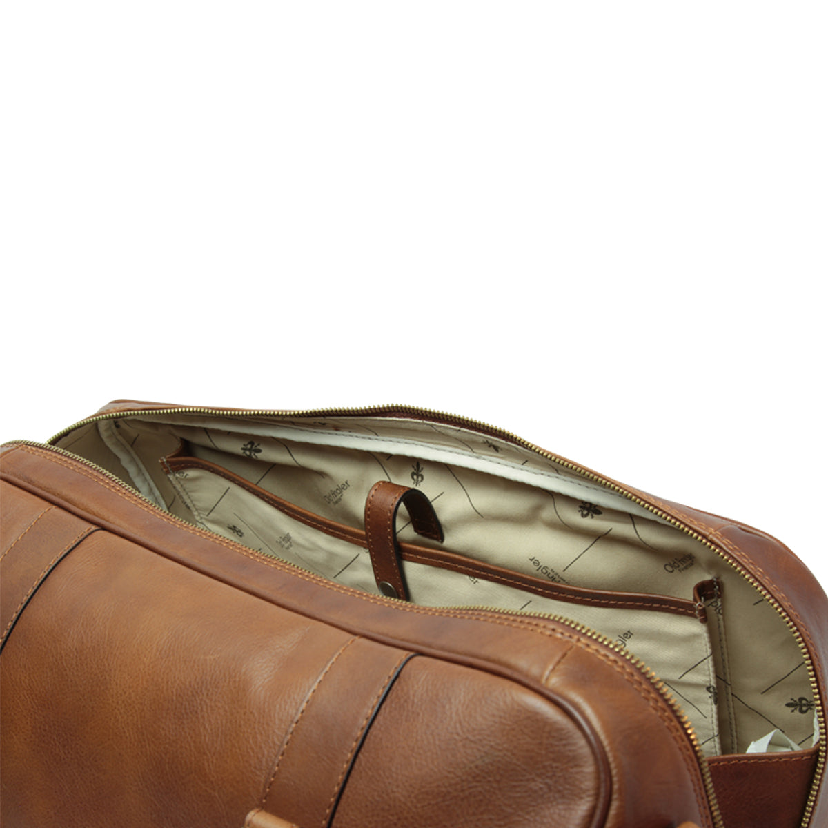 Full grain leather travel bag - chestnut-1