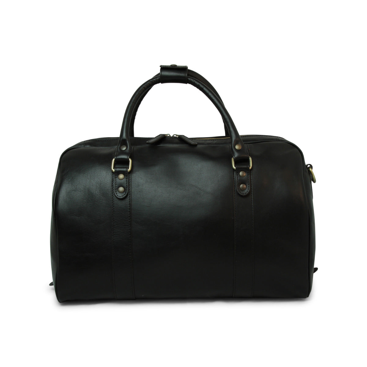 Full grain leather travel bag - black-0