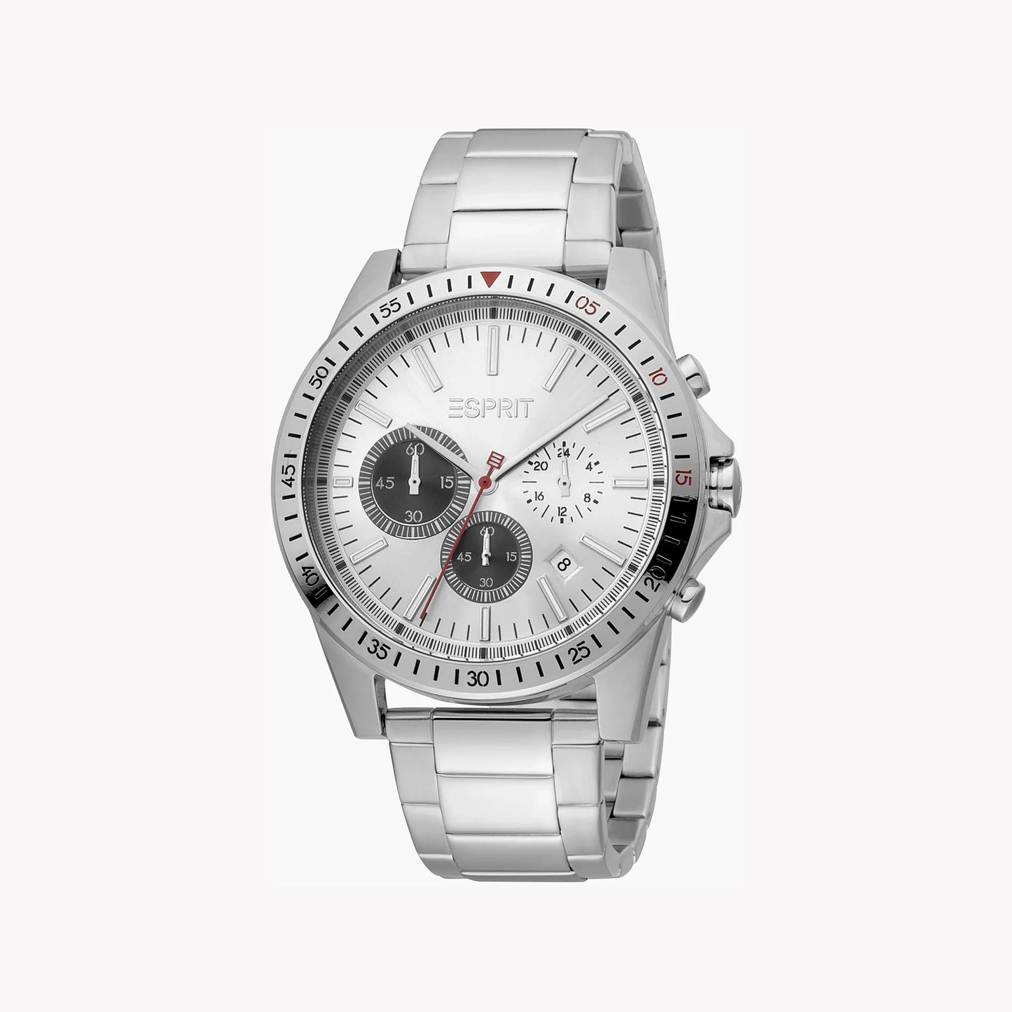 Esprit Men's Silver Stainless Steel Watch, Silver Dial | ES1G011M0075-0