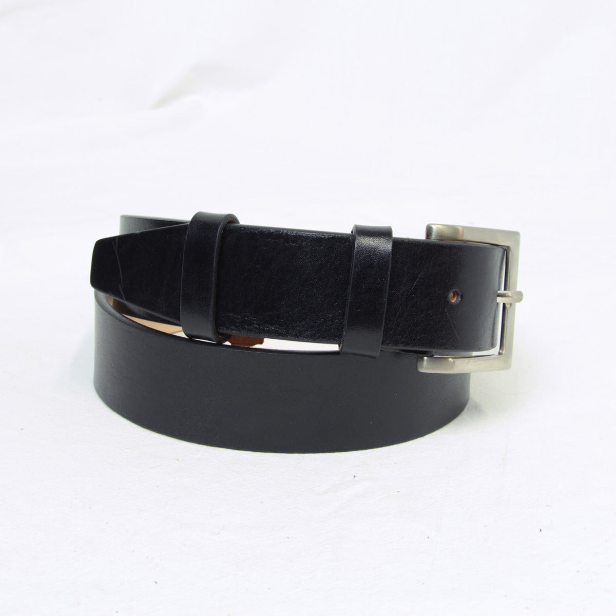 Leather flat belt - black 5147-0