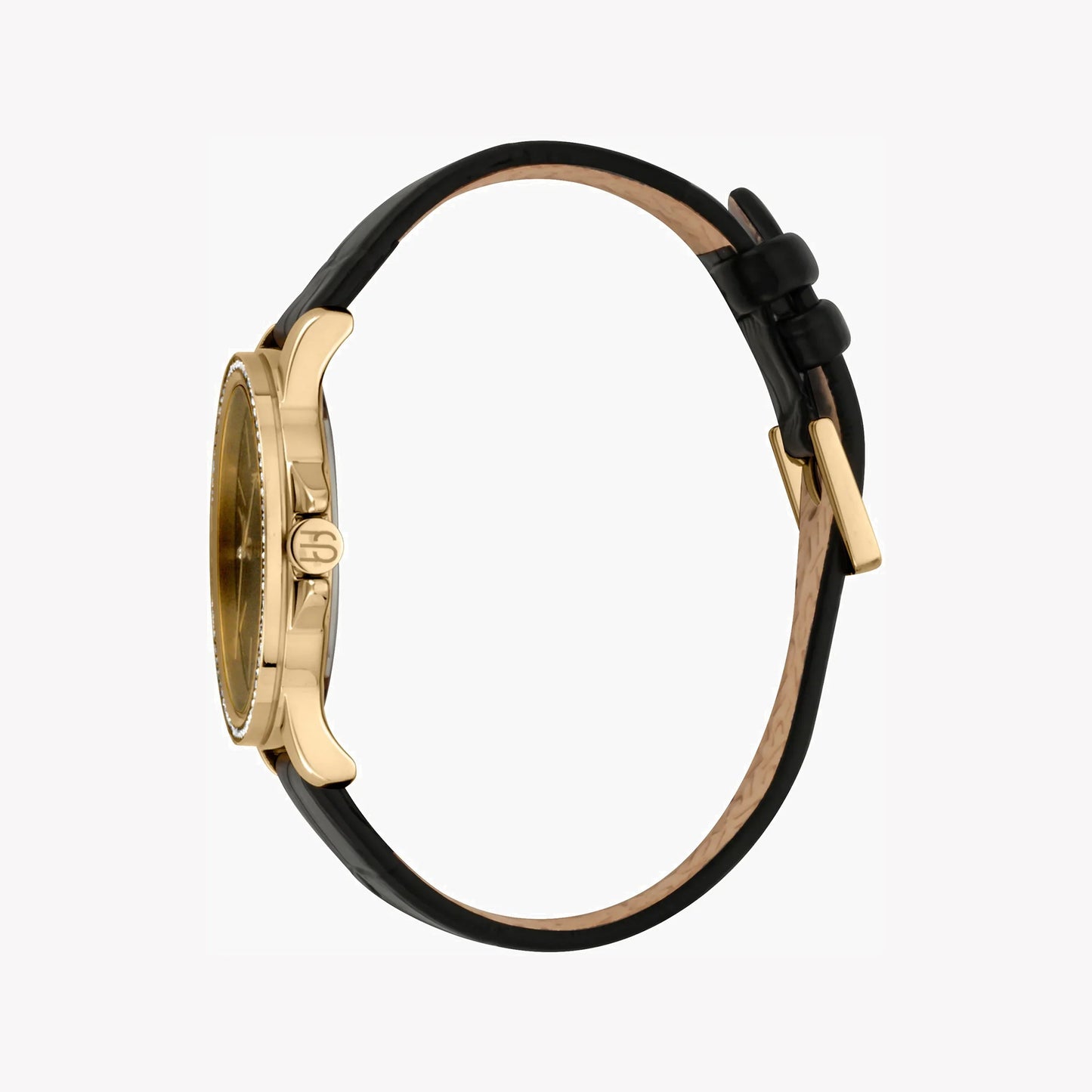 Esprit Women's Black Leather Watch, Black Dial | ES1L185M0065-1