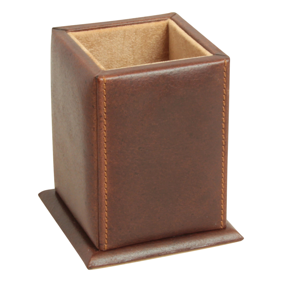Leather Pen Holder - Brown-0