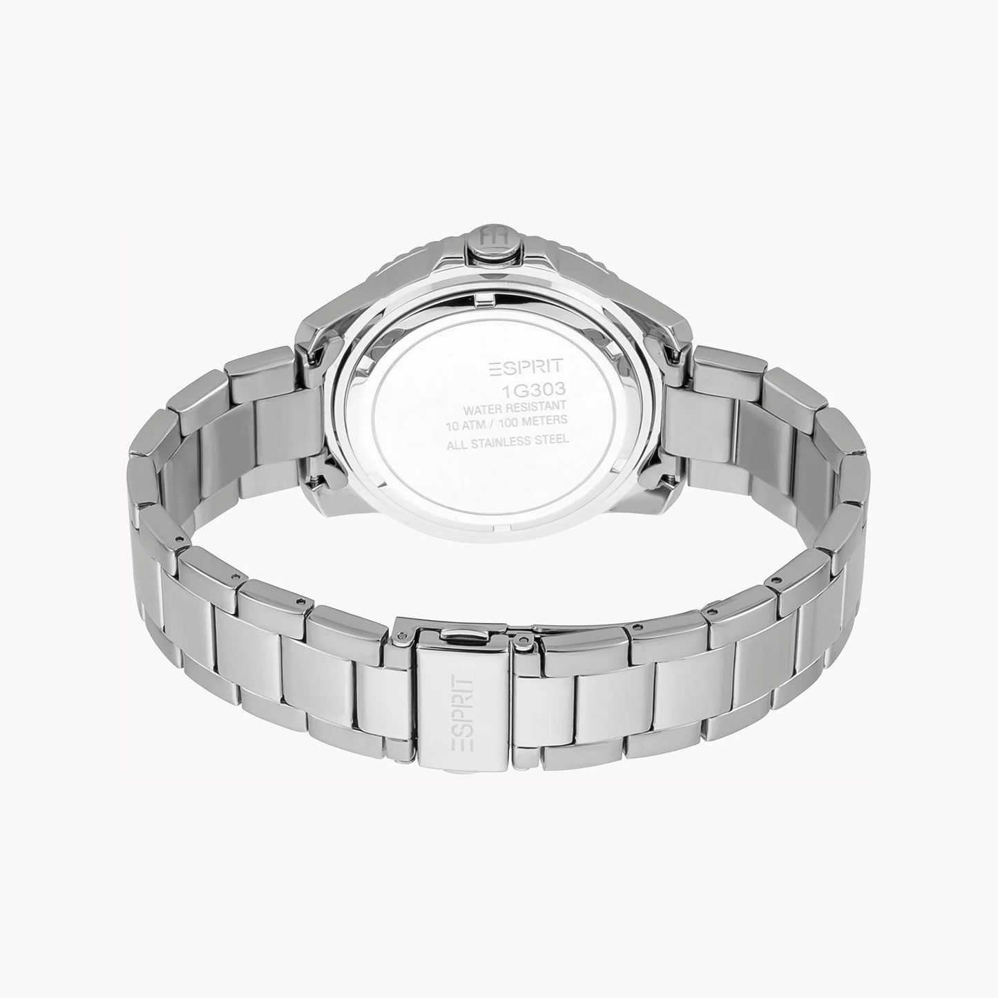 Esprit Men's Silver Stainless Steel Watch, Black Dial | ES1G051M0015-2