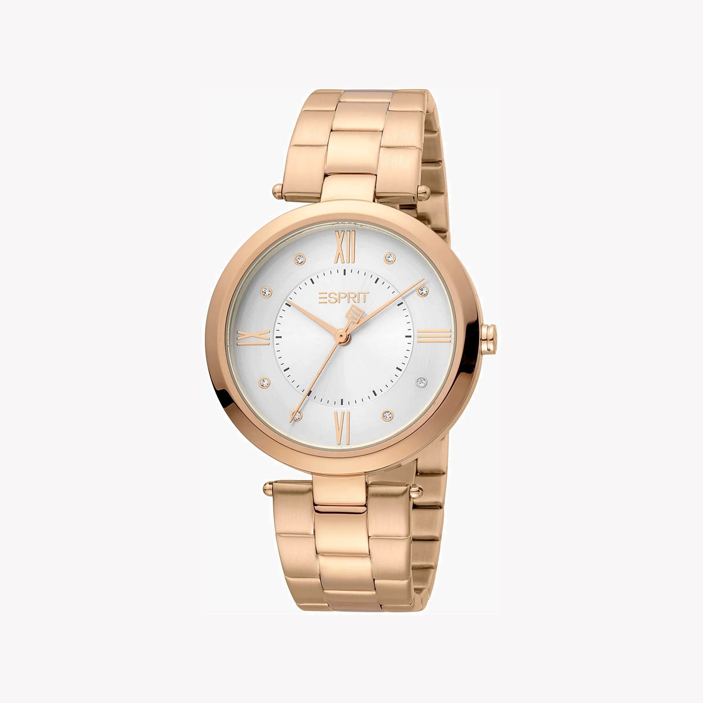 Esprit Women's Rose Gold Stainless Steel Watch, Silver Dial | ES1L123M0055-1