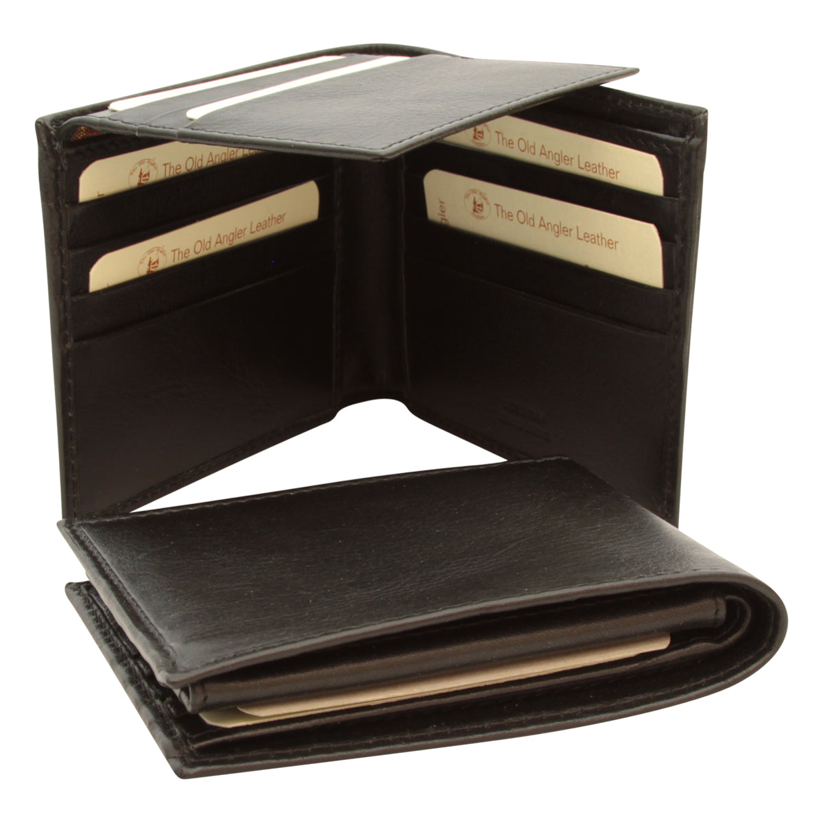 Leather Bifold Wallet - Black with RFID-1