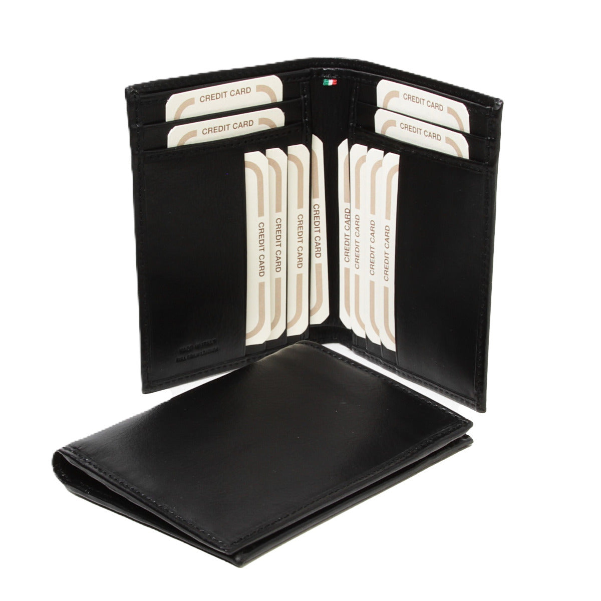 LEATHER CARD HOLDER WITH RFID-BLACK-0