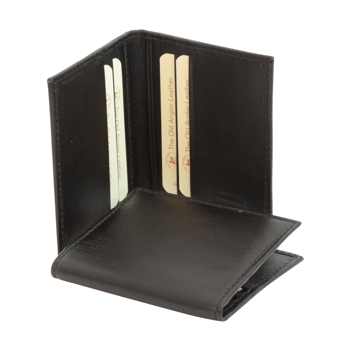 Leather credit card holder with RFID - black-0