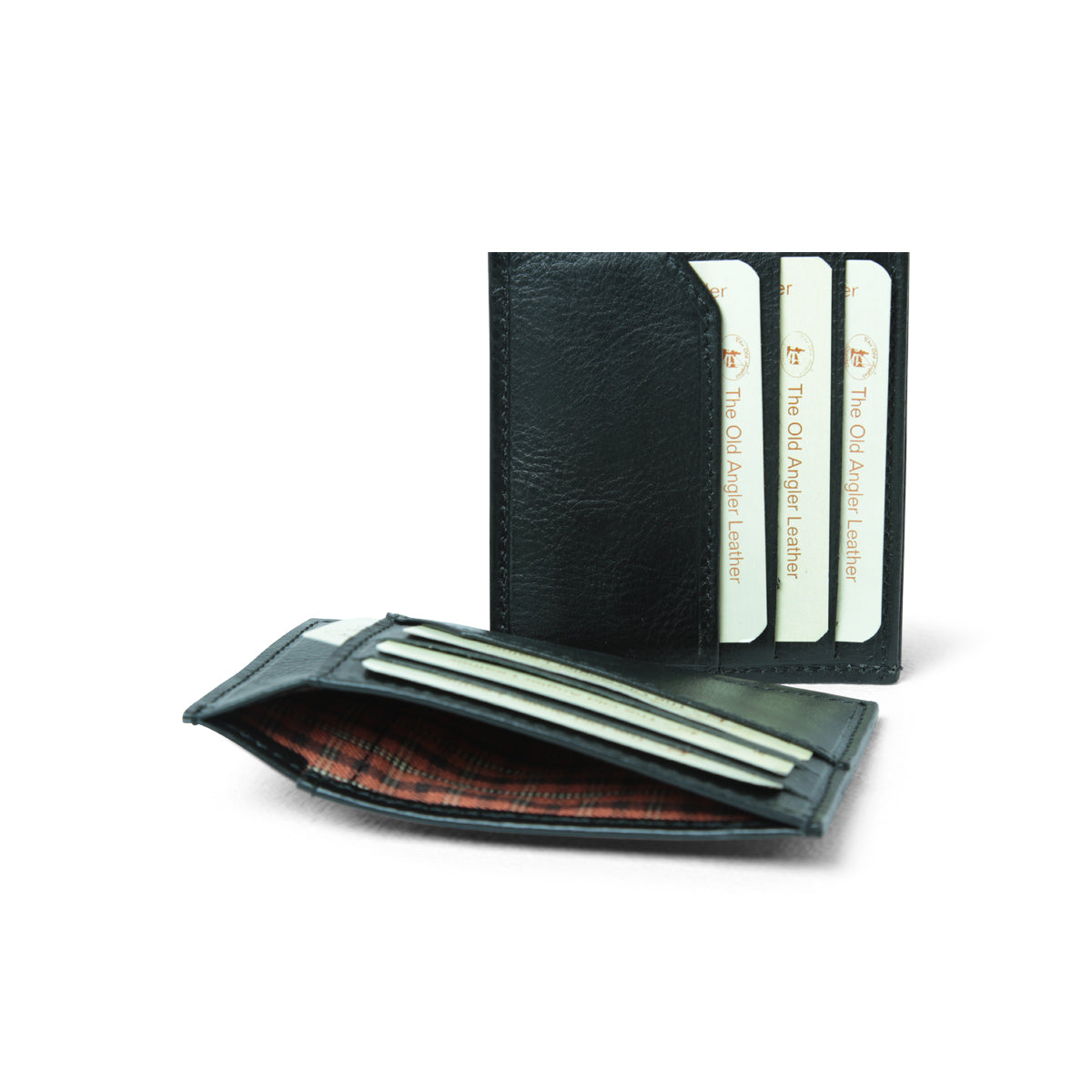 Leather credit card holder - black with RFID-1