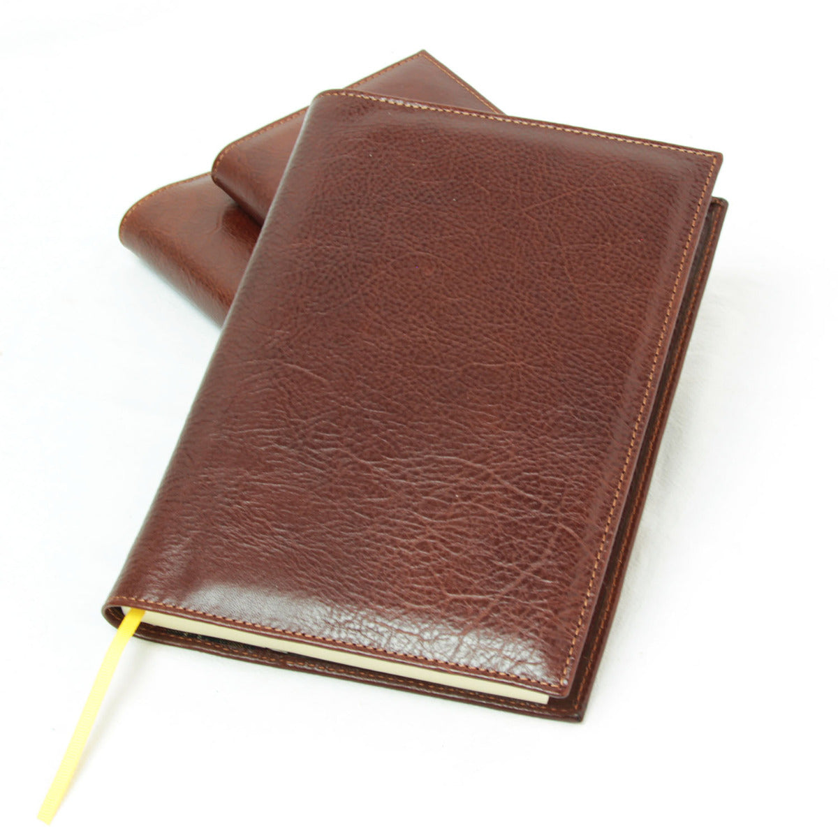 Full grain leather large daily planner - brown-1