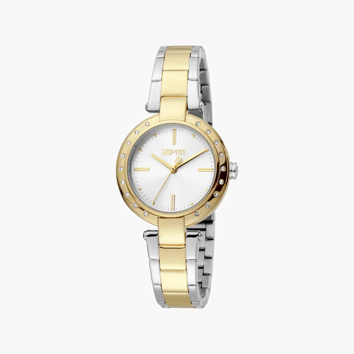 Esprit Women's Silver & Gold Stainless Steel Watch, Silver Dial | ES1L177M0055-1