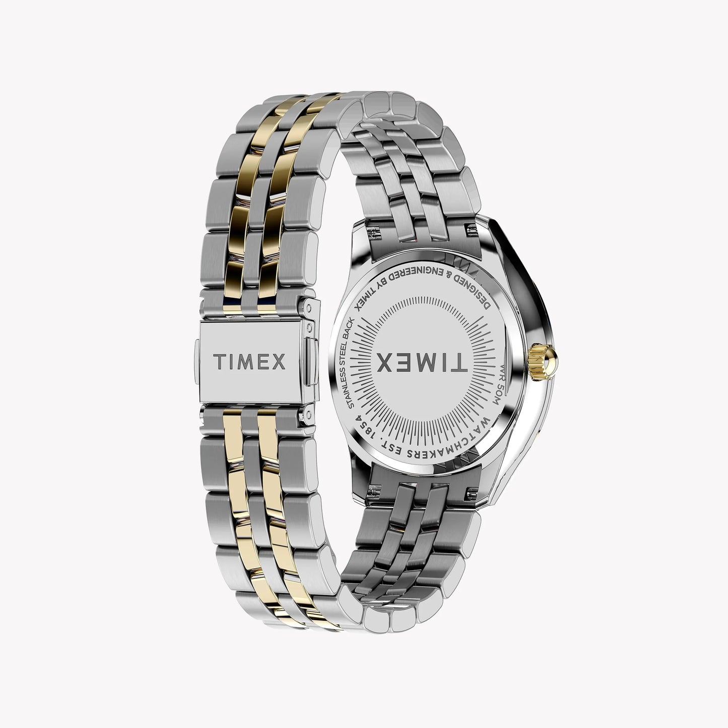 Timex Women's Two-tone Watch, Silver Dial | TW2W17900-1