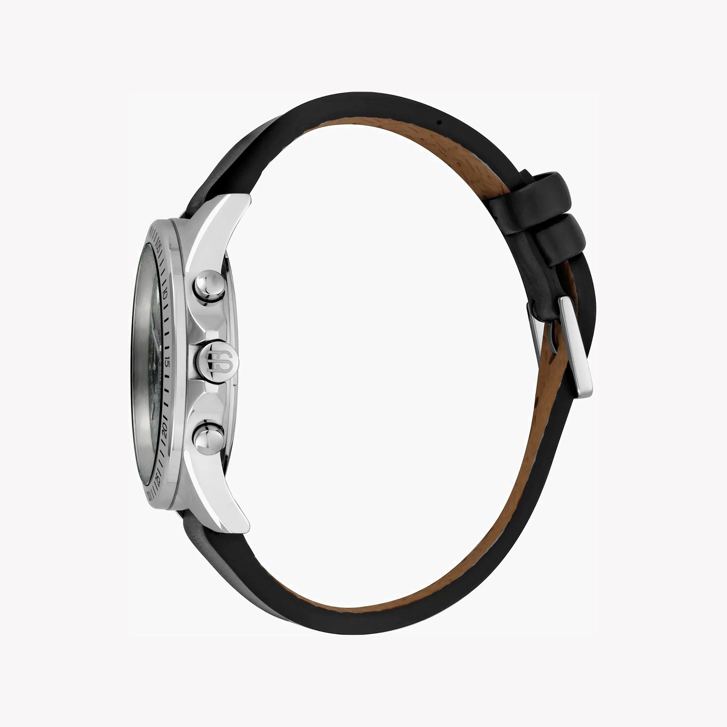 Esprit Men's Black Leather Watch, Black Dial | ES1G050M0015-1