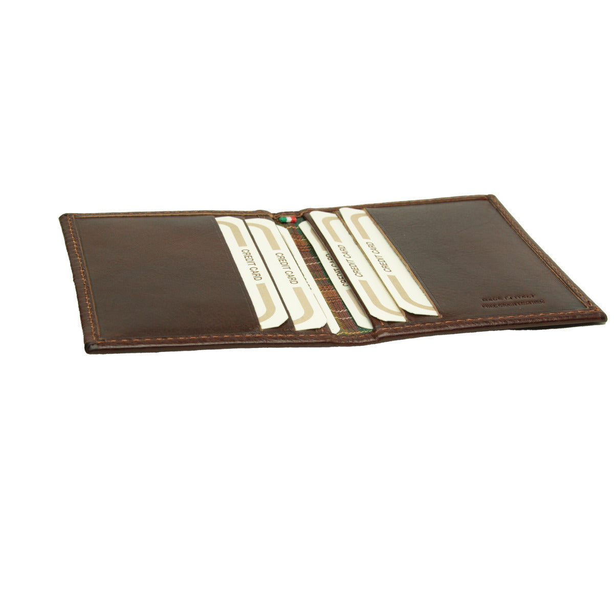 Leather card holder - brown-1