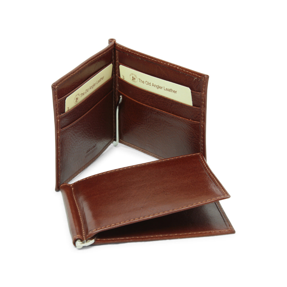Full grain leather wallet with RFID - brown-1