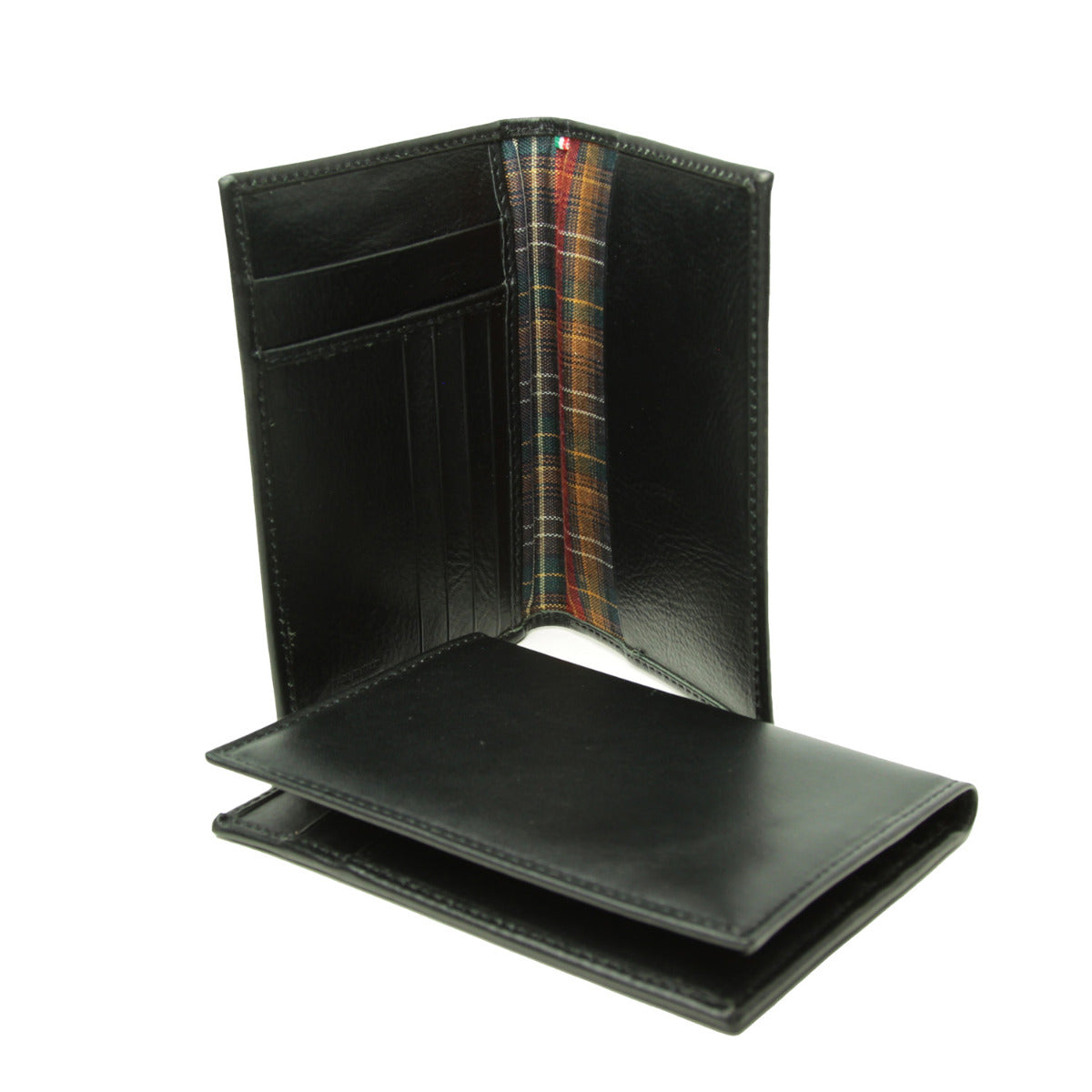 Leather passport holder - black-1