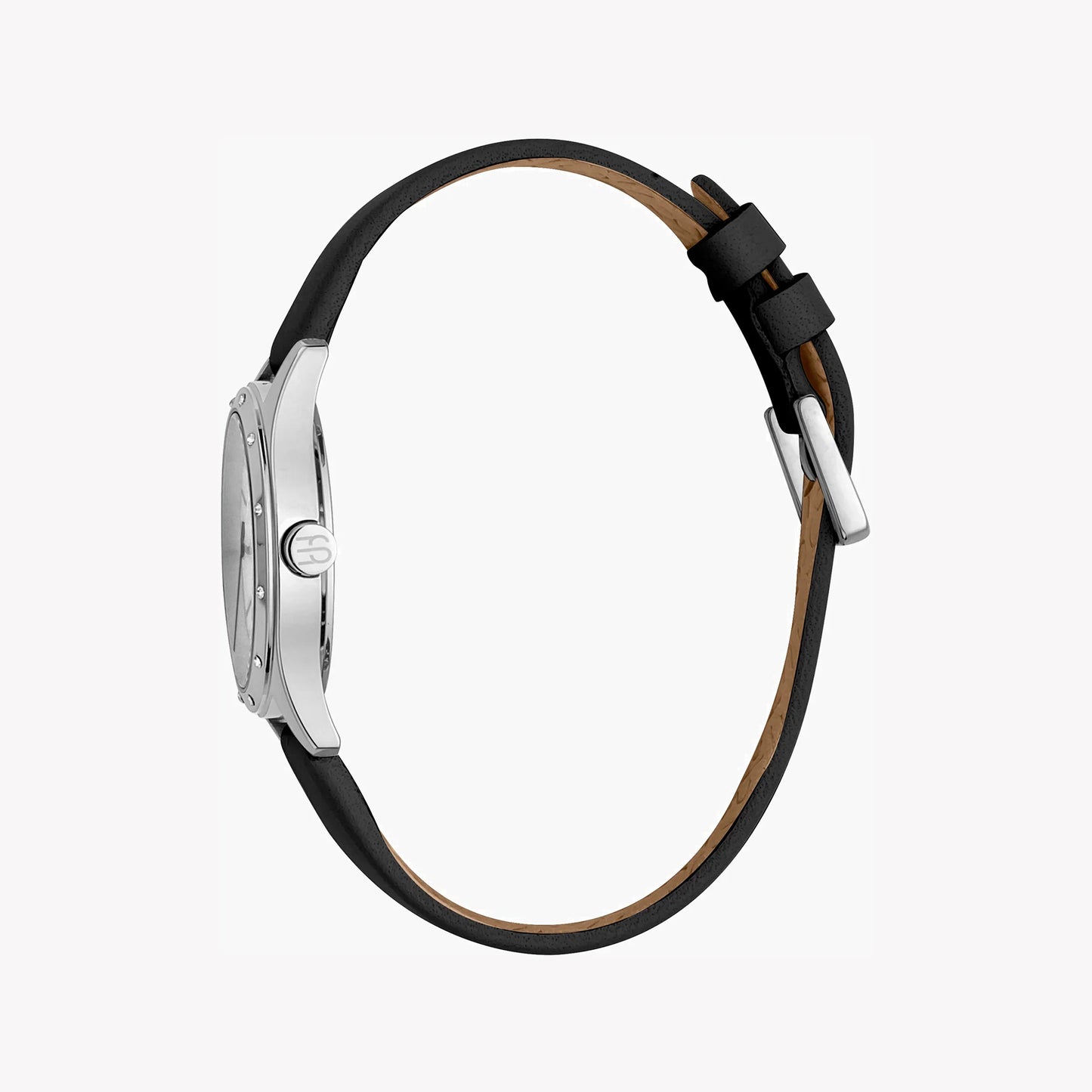 Esprit Women's Black Leather Watch, Silver Dial | ES1L000M0065-2