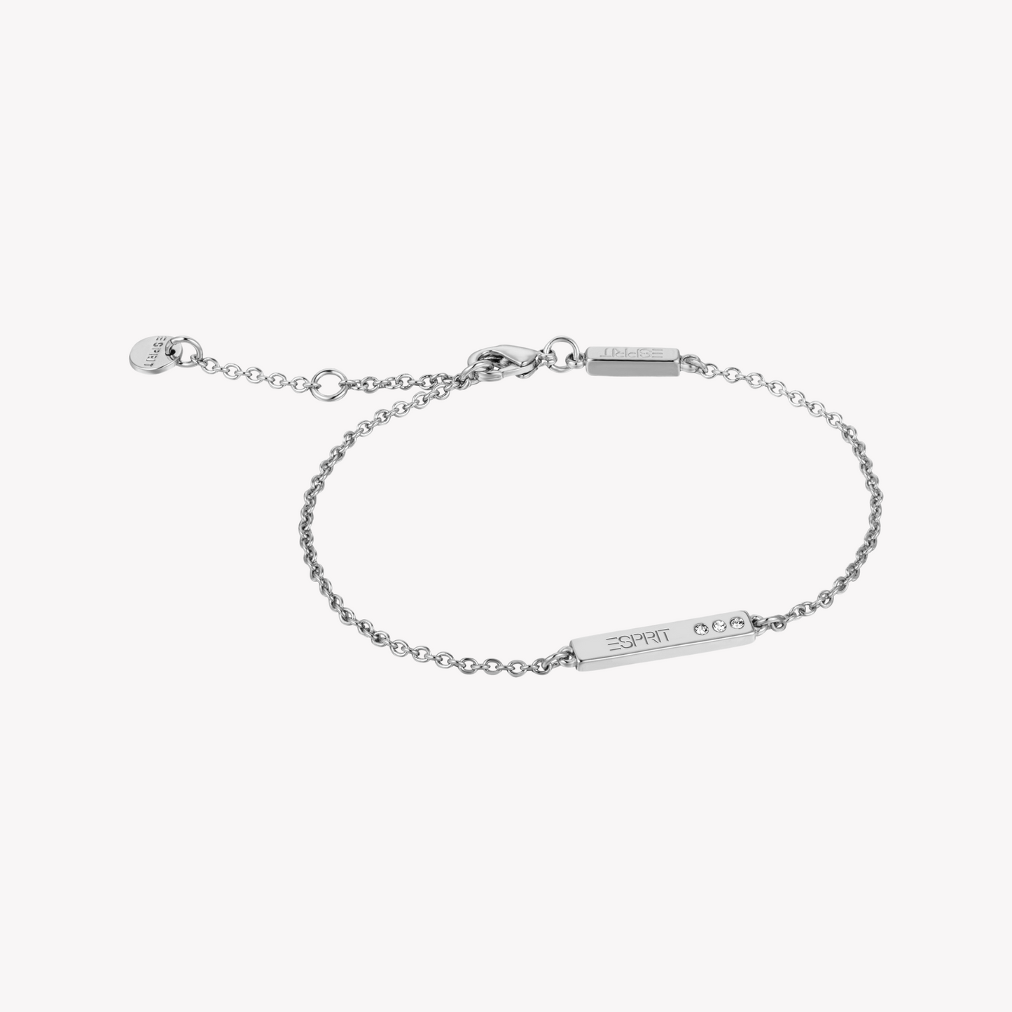 ESPRIT Women's Stainless/Leather, Silver/Black | ES1L511L0015-4